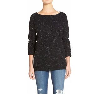 Hinge Marilyn Speckled Knit Plush Sweater
